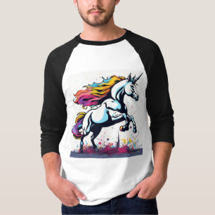 Graffiti Eenhoorn: Banksy-geïnspireerd design Slee T-shirt