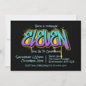 Graffiti Eleven Invitation Kaart (Voorkant)