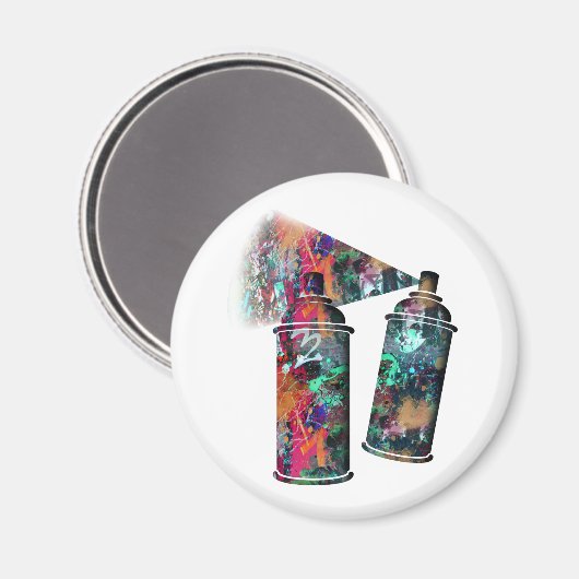 Graffiti en verfsplatter magneet (Voorkant / Achterkant)
