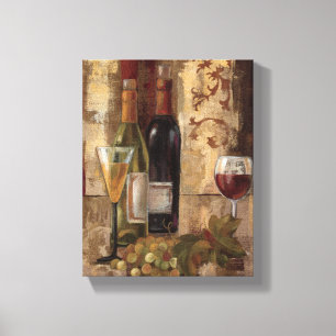 Graffiti en wijn canvas afdruk