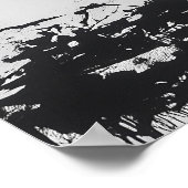 Graffiti Environmental Street Art in groen en blau Poster (Hoek)