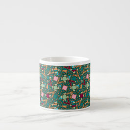 Graffiti-explosie modern geometrisch patroon espresso kop