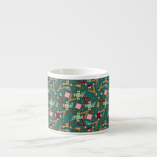 Graffiti Explosion Modern Geometric Pattern  Espresso Kop (Voorkant)