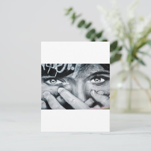 Graffiti Eye Briefkaart (Staand voorkant)