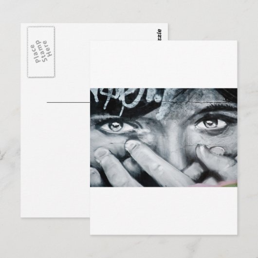 Graffiti Eye Briefkaart (Voorkant / Achterkant)