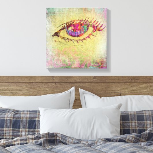 Graffiti Eye Canvas Afdruk (Insitu (Slaapkamer))