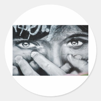 Graffiti Eye Ronde Sticker
