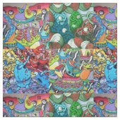 Graffiti Fabric Stof (Close Up)