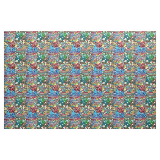 Graffiti Fabric Stof (Fat Quarter)