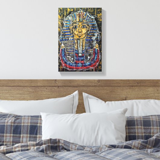 Graffiti Farao King Tut Canvas Afdruk (Insitu (Slaapkamer))