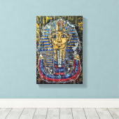 Graffiti Farao King Tut Canvas Afdruk (Insitu (Houten vloer))