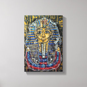 Graffiti Farao King Tut Canvas Afdruk