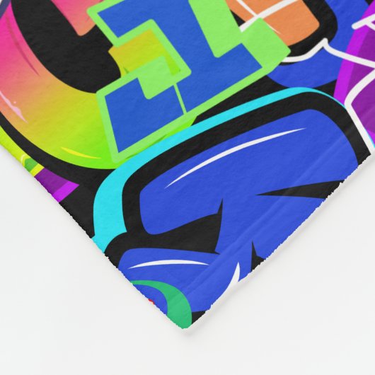 Graffiti Fleece Deken (Hoek)