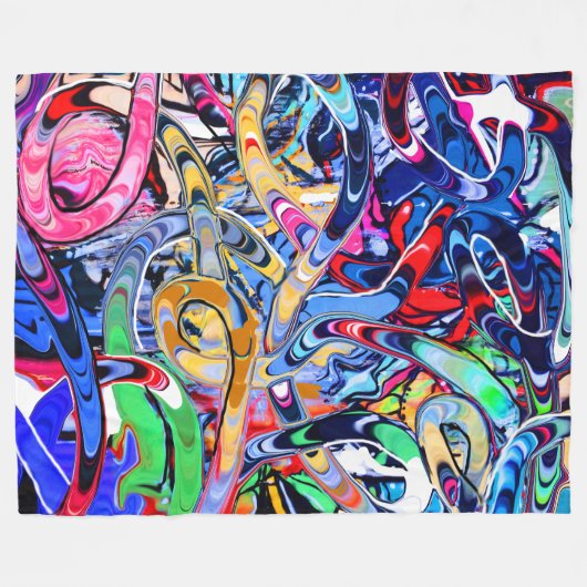 Graffiti Fleece Deken (Voorkant (Horizontaal))