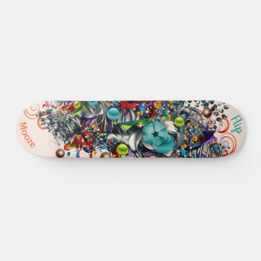 Graffiti Floral Deck voor skateboard (Horizontaal)