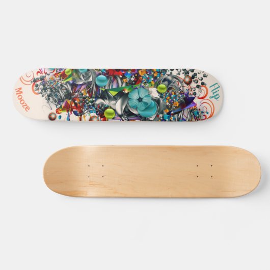 Graffiti Floral Deck voor skateboard (Horizontaal)