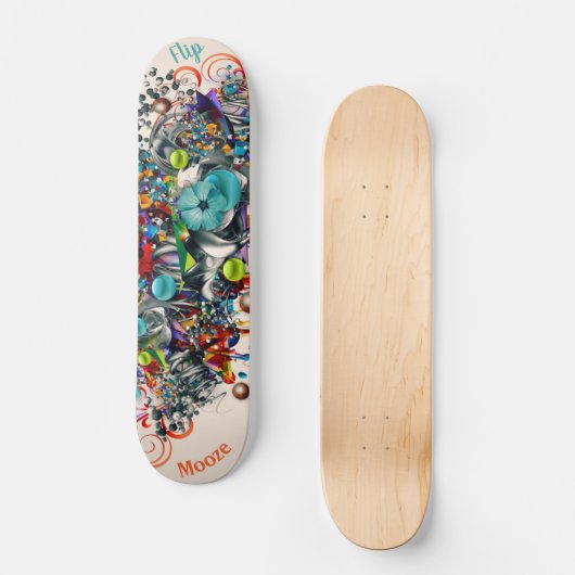 Graffiti Floral Deck voor skateboard (Voorkant)