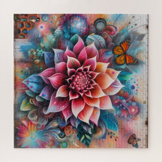 Graffiti Flower Legpuzzel (Horizontaal)