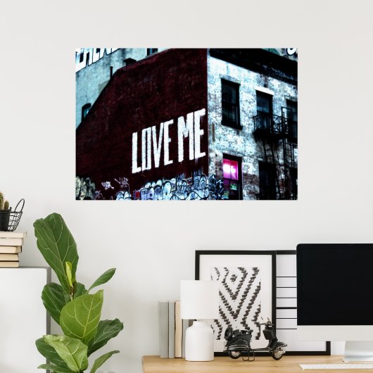 Graffiti-foto van New York City Street Poster (Thuiskantoor)