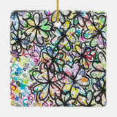 Graffiti Four Leaf Clovers Keramisch Ornament (Achterkant)