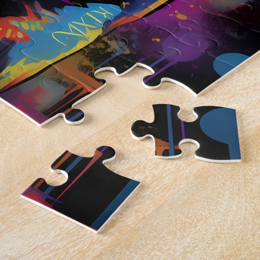 Graffiti Franse buldog Legpuzzel (Zijkant)