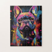Graffiti Franse buldog Legpuzzel (Verticaal)
