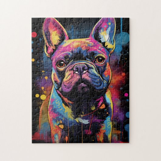 Graffiti Franse buldog Legpuzzel (Verticaal)