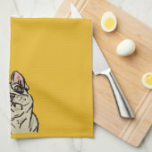 Graffiti French bulldog Theedoek (Quarter Fold)