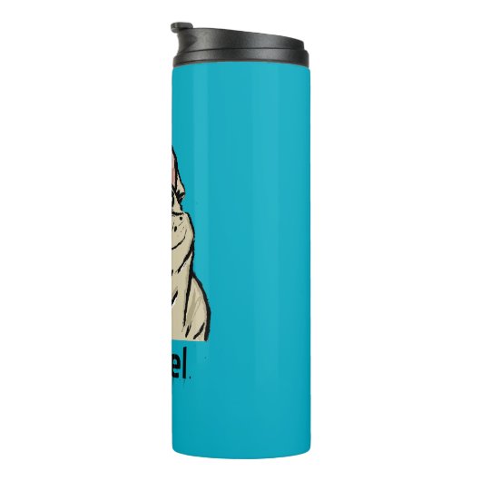 Graffiti French bulldog Thermosbeker (Geroteerd rechts)