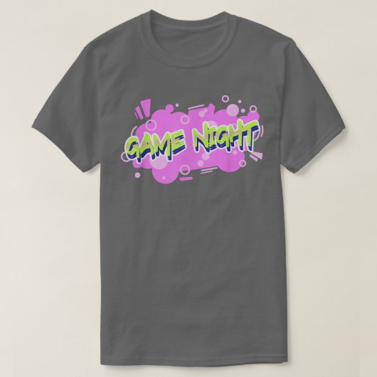 Graffiti Fun Game Night T-shirt (Design voorkant)