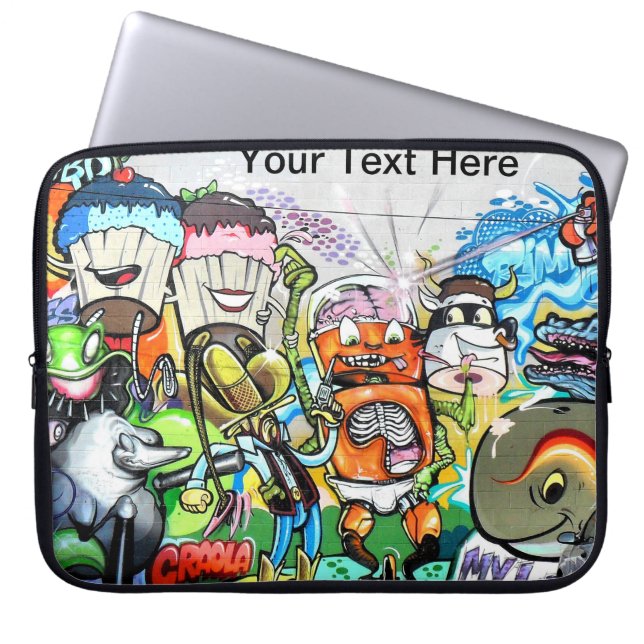Graffiti Fun Laptop Sleeve (Voorkant)