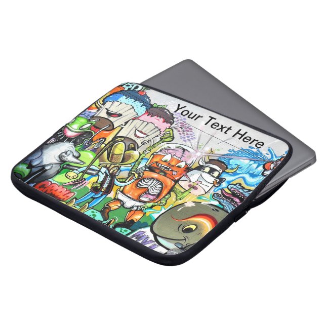 Graffiti Fun Laptop Sleeve (Voorkant top)