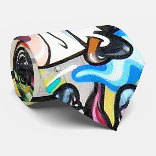 Graffiti Fun Stropdas (Opgerold)