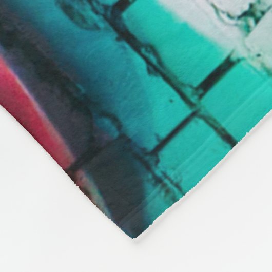 Graffiti Future is helder neonmeisje en zonnebrill Fleece Deken (Hoek)