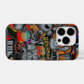 Graffiti gaming iPhone hoesje (Achterkant horizontaal)