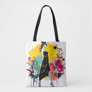 Graffiti Garden Muse Riso Dubbelzijdig🎨🌿 Tote Bag