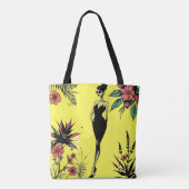 Graffiti Garden Muse Riso Dubbelzijdig🎨🌿 Tote Bag (Achterkant)