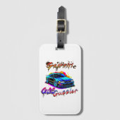 GRAFFITI GAS GUZZLER - DRIFT CAR BAGAGELABEL (Voorkant (verticaal))