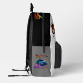 GRAFFITI GAS GUZZLER - DRIFT CAR BEDRUKTE RUGZAK (Links)