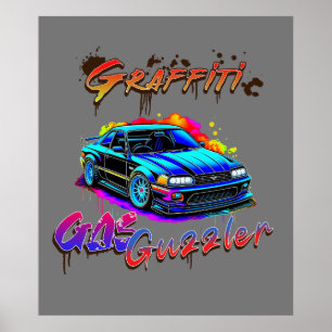 GRAFFITI GAS GUZZLER - DRIFT CAR POSTER