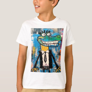 Graffiti Gator Straatkunst Krokodil T-shirt