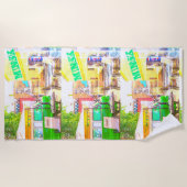 Graffiti-gebied van de architectuur van Minsk Bela Strandlaken (Voorkant)