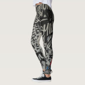 Graffiti gedrukte Leggings (Links)