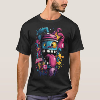 Graffiti Geen Pet Spray Kan Streetwear T-shirt Des