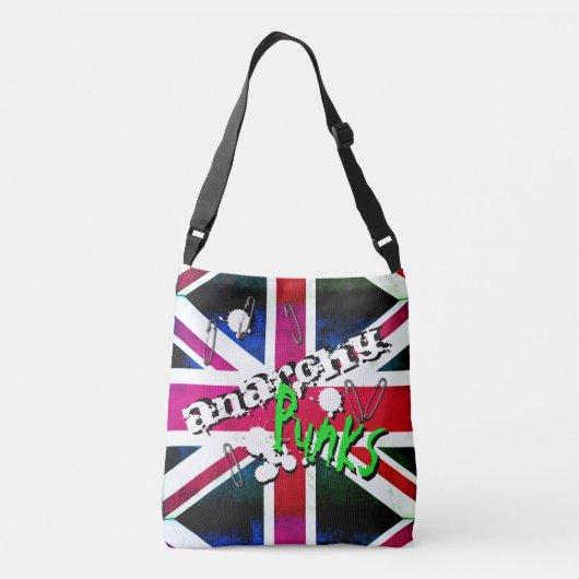 Graffiti geïnspireerd door Punk's Not Dead Union J Crossbody Tas (Achterkant)
