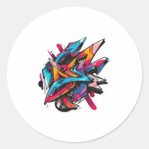 Graffiti geïnspireerd kleurrijke Chaos Stickers