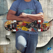 Graffiti-geïnspireerde gedurfde Abstracte symbolen Persoonlijk Skateboard