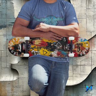 Graffiti-geïnspireerde gedurfde Abstracte symbolen Persoonlijk Skateboard