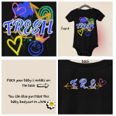 Graffiti-geïnspireerde w/Hearts, Crown en Arrows Romper