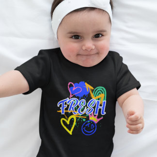 Graffiti-geïnspireerde w/Hearts, Crown en Arrows Romper